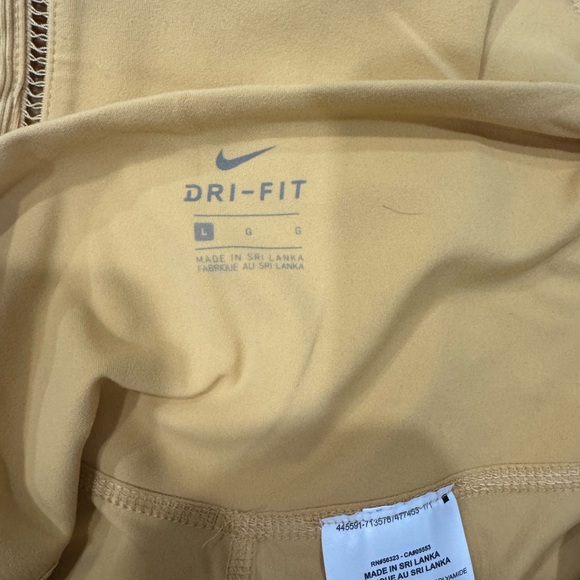 Women's Nike Yoga Luxe Infinalon 7/8 Tights Mustard Yellow (322) - Picture 8 of 10